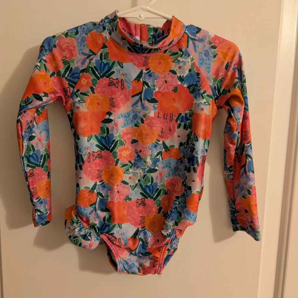 $ 💥3/$24 Poppys Kid Co Vibrant Floral Kids One Piece Swimsuit